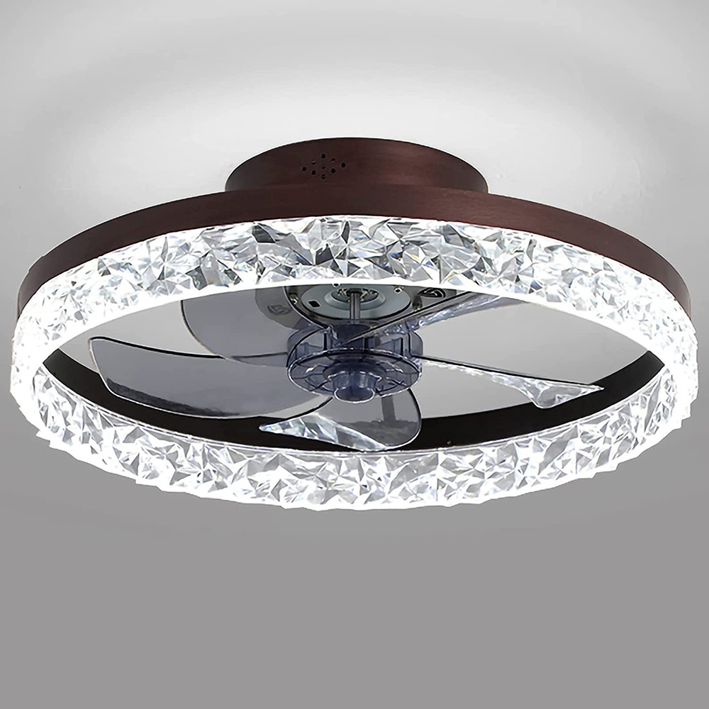 Modern Fancy Design Indoor Led Ceiling Fans Decorative Home Ceiling Lighting Luxury Flush Mount Remote Control