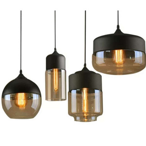 Vintage industrial Glass hanging Ceiling Chandeliers Pendant light for restaurant living room