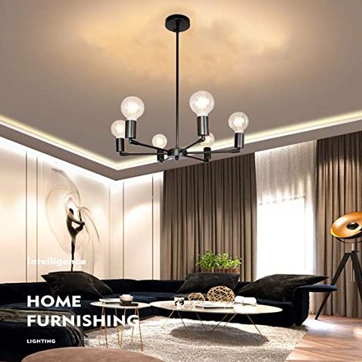 Modern Gold Sputnik Chandelier Mid Century Pendant Light Semi Flush Mount Hanging Lamps Brushed Brass LED Glass Clear 80 Matel