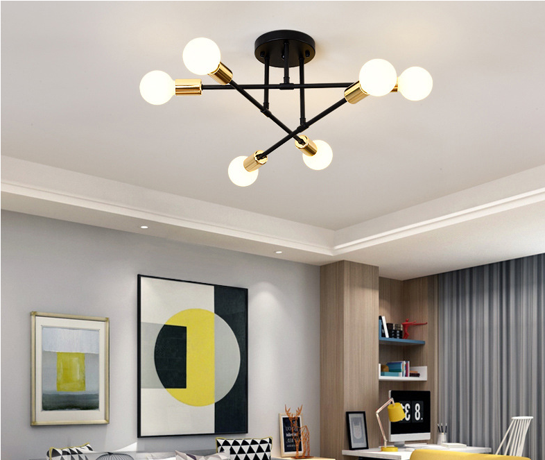 Wholesale Best Seller  6 light  Sputnik Nordic ceiling lamp Flush Mount Ceiling Light Fixture for Dining Room Kitchen