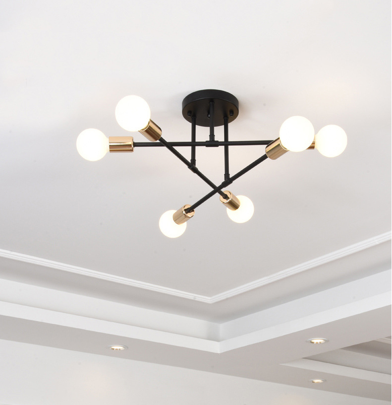 Wholesale Best Seller  6 light  Sputnik Nordic ceiling lamp Flush Mount Ceiling Light Fixture for Dining Room Kitchen