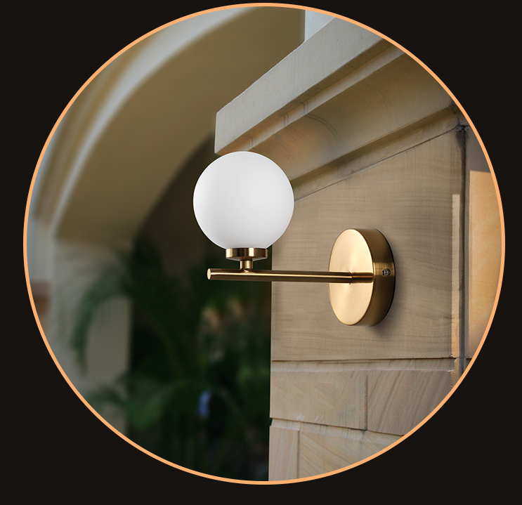 golden 1light 2 light 3-Light Mounted Light Fixture bedside Vanity Sconce glass Wall lamp