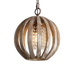 Antique Retro Farmhouse Chandelier Hanging Ceiling Light rust wood pendant light for Dining Room