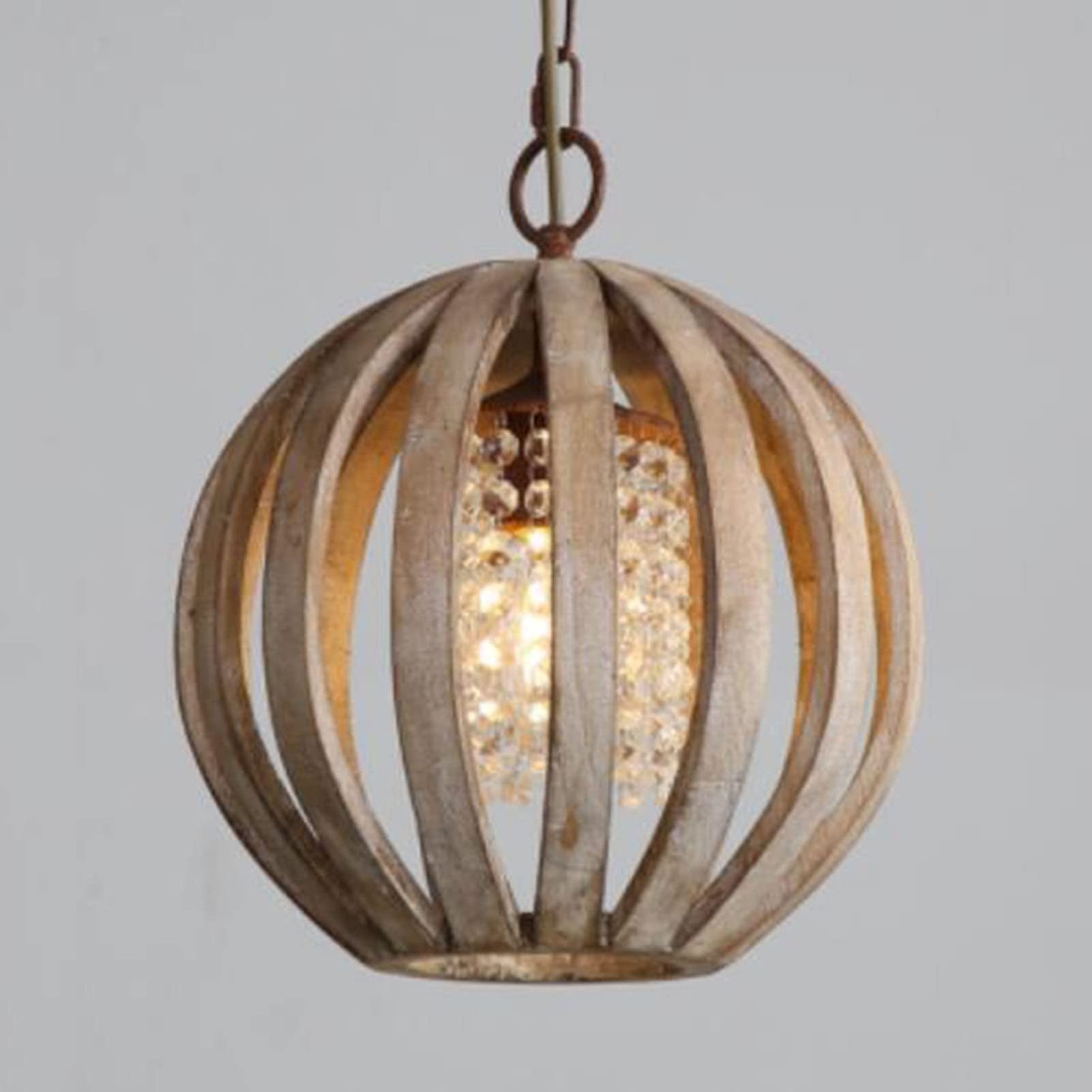 Antique Retro Farmhouse Chandelier Hanging Ceiling Light rust wood pendant light for Dining Room