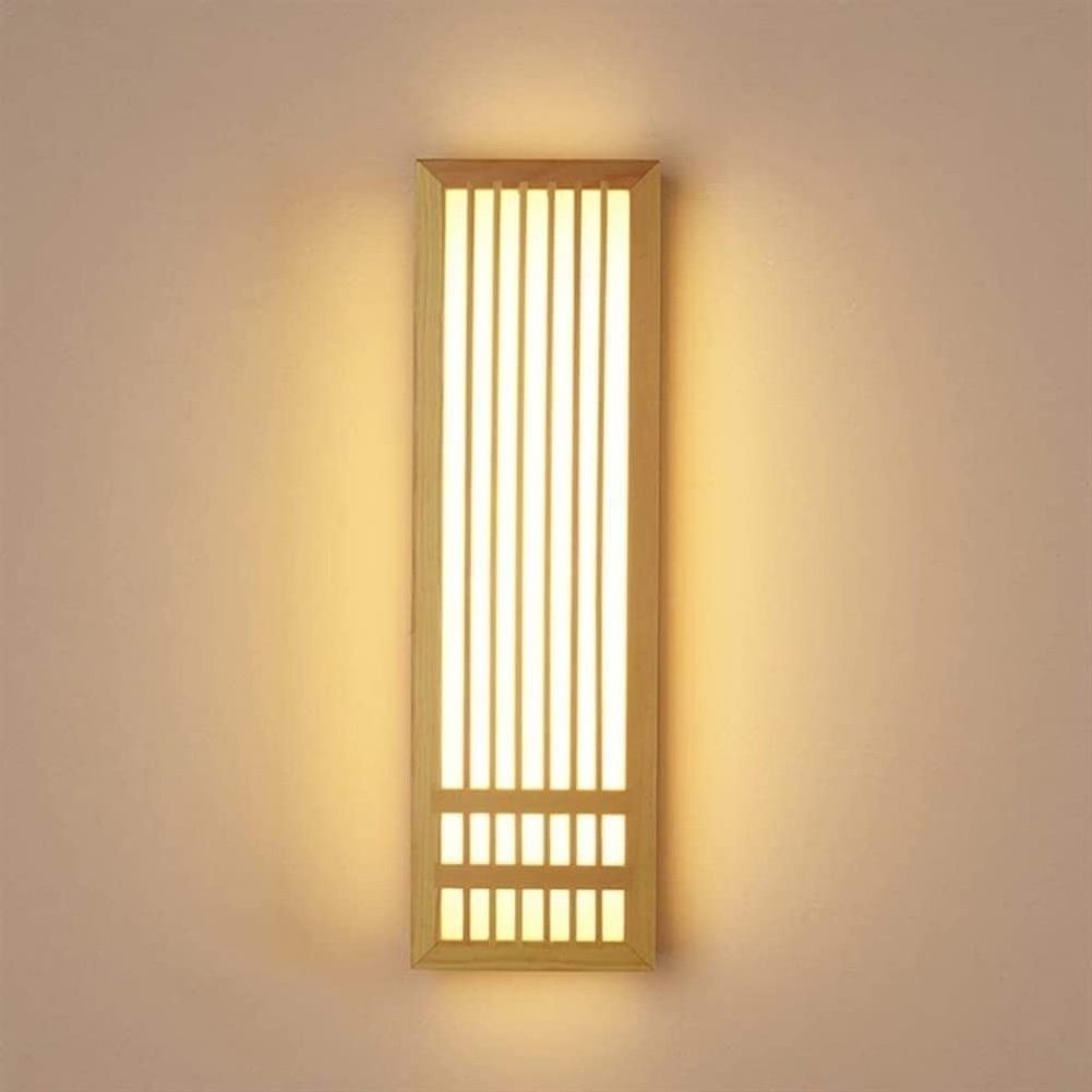 Wood LED Lighting Japanese Style Restaurant Tatami Room Light wall lamps interior for living room bedroom hotel wall sconce