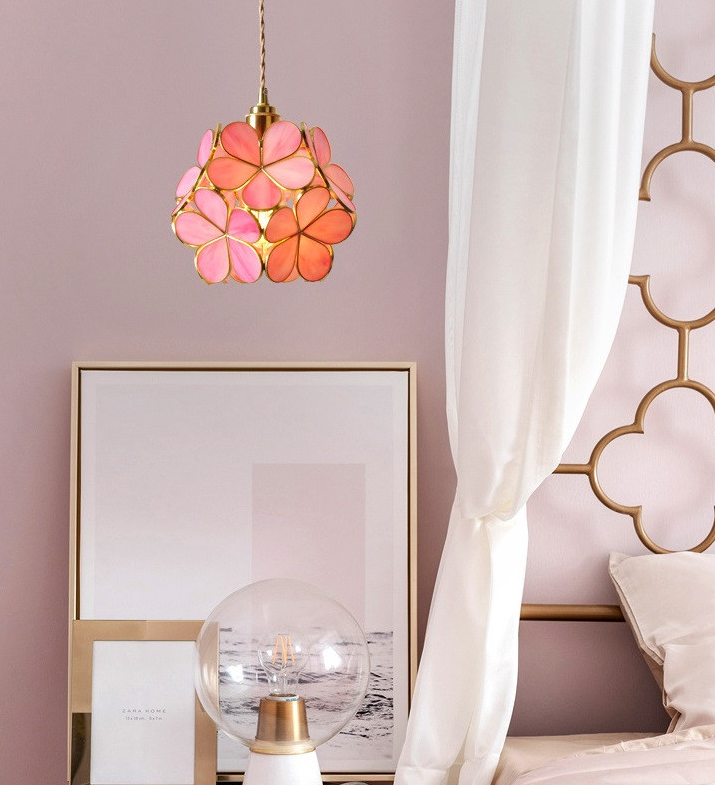 creative Nordic Flower  LED Pendant Light Fixtures for  Bedroom Dinning Living Room