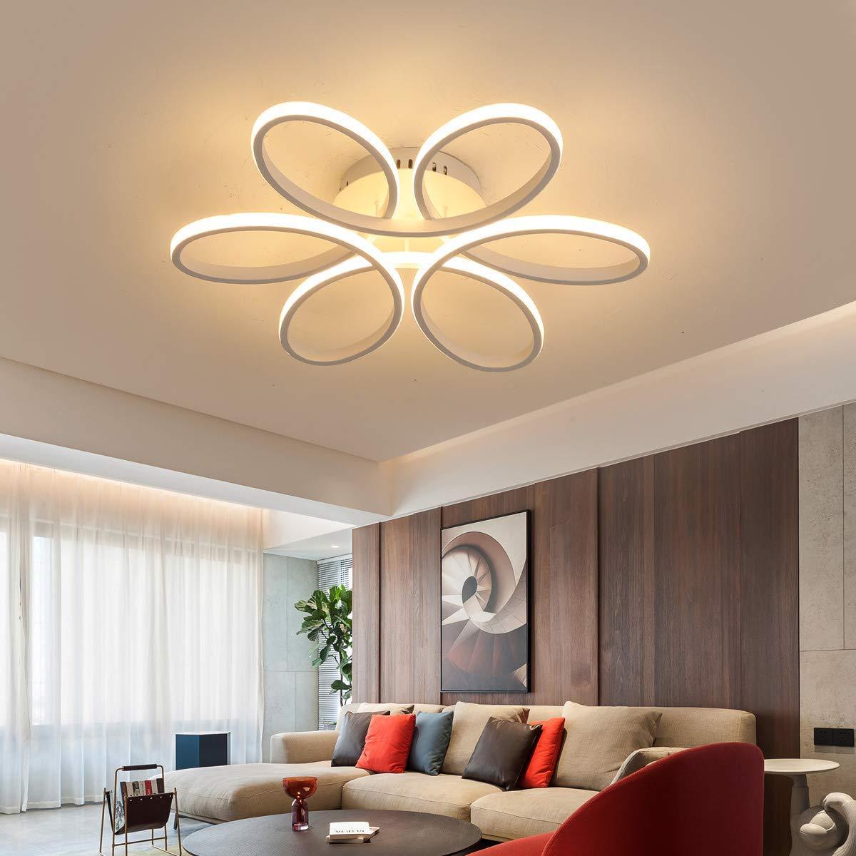 Living room lamp simple modern atmospheric household led ceiling lamp round creative northern European restaurant room bedroom