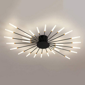 Hot selling Nordic style ceiling lamp creative personality bedroom gold LED fireworks ceiling lamp