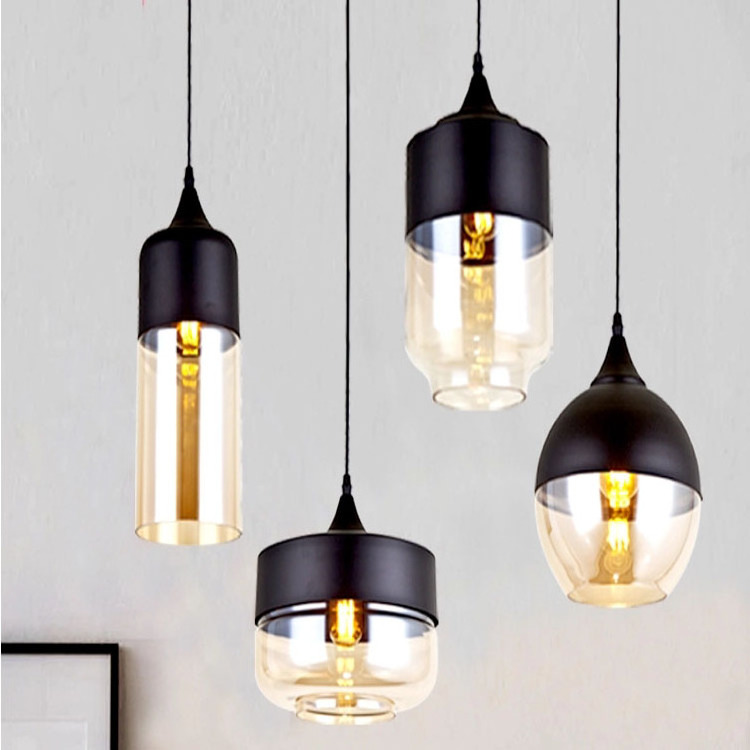 Best Selling Pendent Lamp Glass Chandelier Glass Round Ball Light Electroplated Glass Industrial Black Energy Saving 85-265V AC