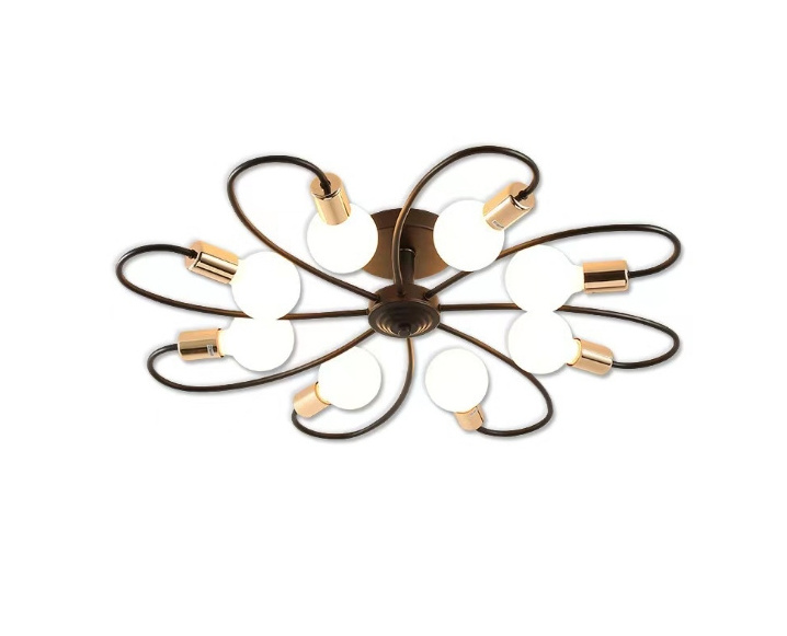 Nordic Ceiling Light Fixture 8 Lights Sputnik Adjustable ceiling Chandelier lamp for Bedroom