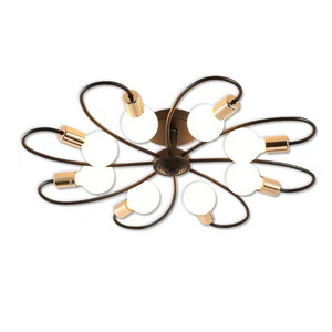 Nordic Ceiling Light Fixture 8 Lights Sputnik Adjustable ceiling Chandelier lamp for Bedroom