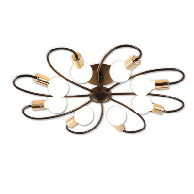 Nordic Ceiling Light Fixture 8 Lights Sputnik Adjustable ceiling Chandelier lamp for Bedroom