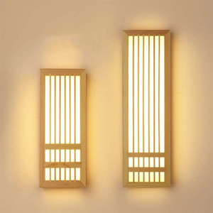 Wood LED Lighting Japanese Style Restaurant Tatami Room Light wall lamps interior for living room bedroom hotel wall sconce