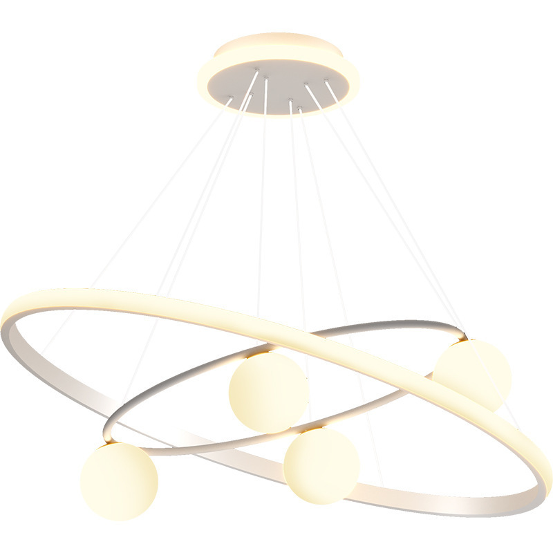 chandelier Aluminum Acrylic bedroom living dining room modern large lamp ring chandeliers hanging lamps