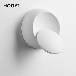 HOOYI Mogirl 5W 7W LED Creative Wall Lights 360 Degrees Rotation Adjustable Dedside Light White Black Aisle Round Wall Lamp 75