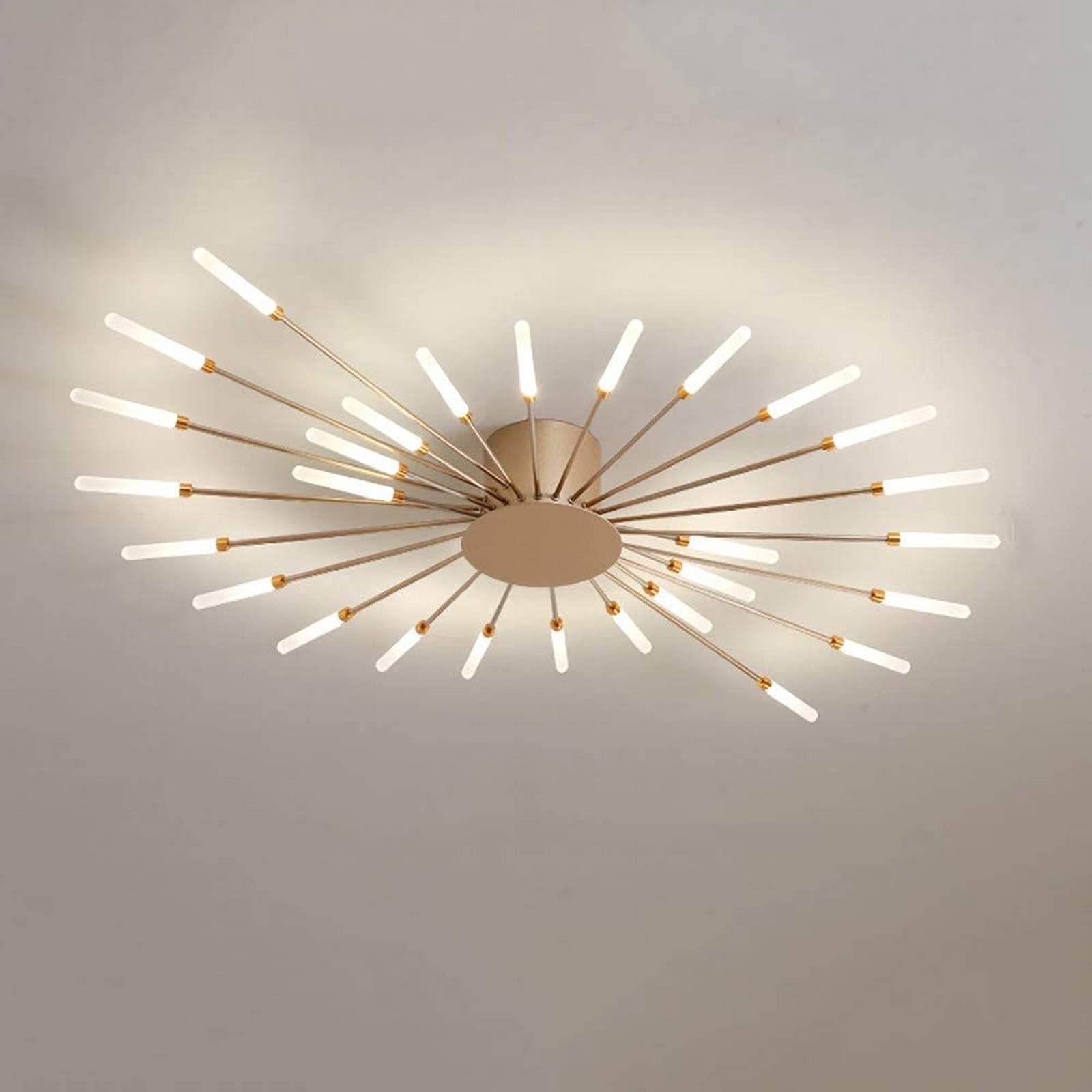 Hot selling Nordic style ceiling lamp creative personality bedroom gold LED fireworks ceiling lamp