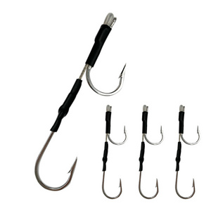 Offshore big game trolling fishing Double inline Hook Rig for Trolling and Chunking Southern Tuna Hooks