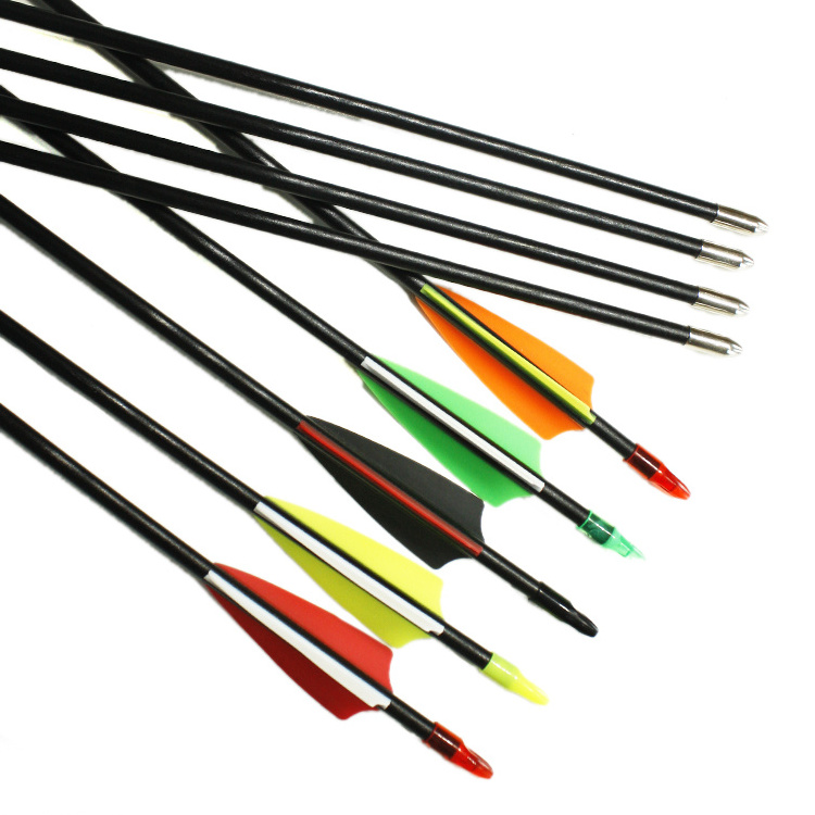 31 Inches Fiberglass Arrow Spine 700 Diameter 7mm for Recurve Bow Long Bow Practice Archery Hunting Shooting