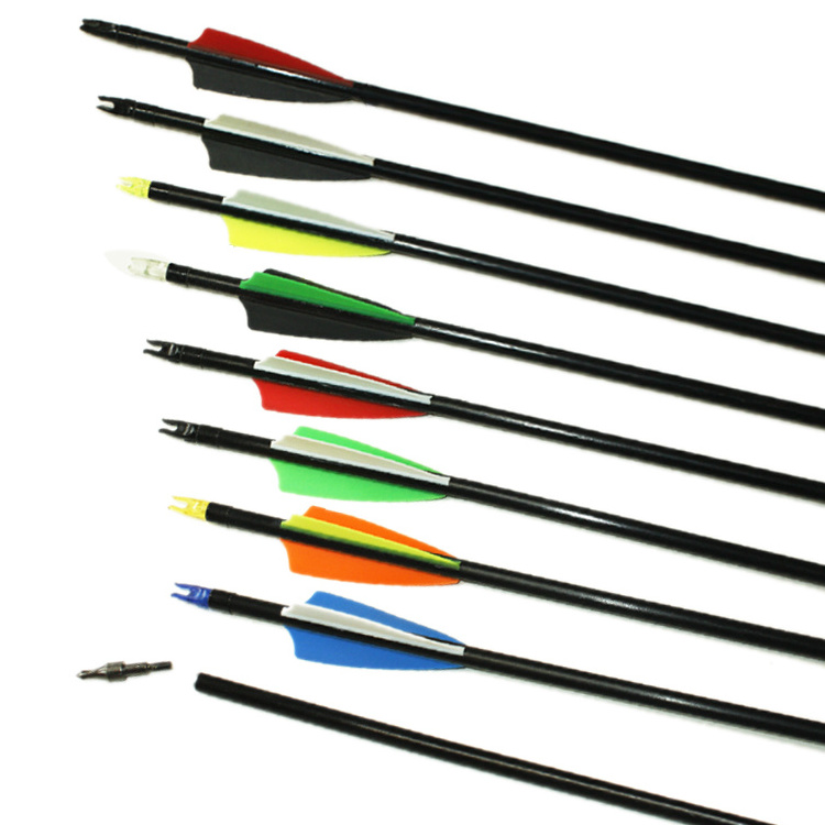 31 Inches Fiberglass Arrow Spine 700 Diameter 7mm for Recurve Bow Long Bow Practice Archery Hunting Shooting