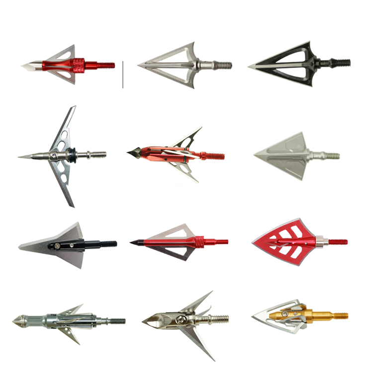 HOOYI archery arrow 100grains broadhead arrow hunting tips screw arrow broadheads blades