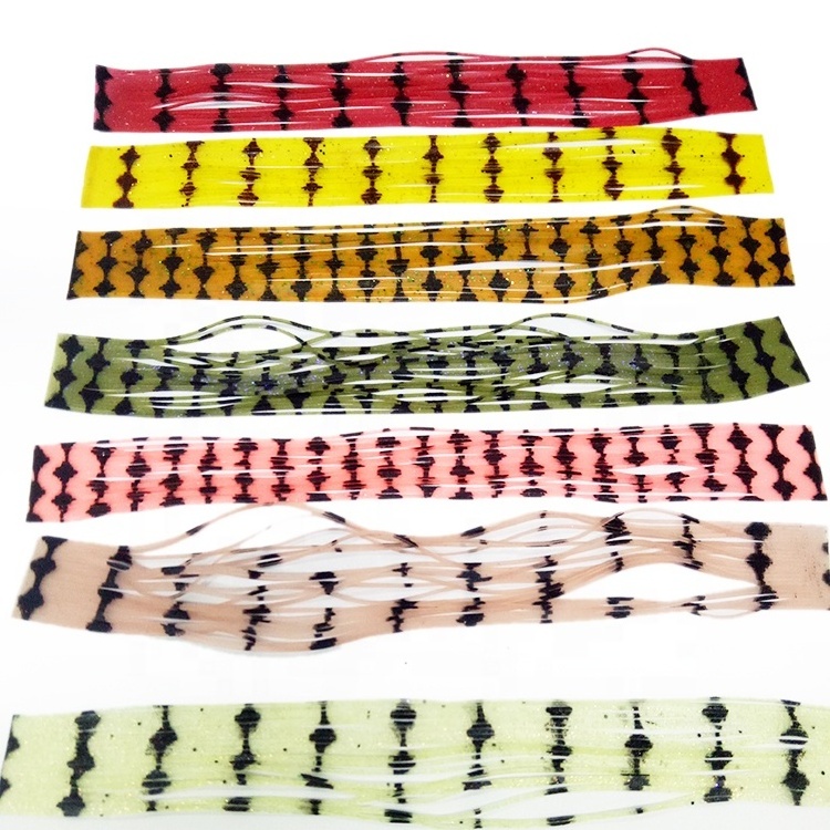 Bulk Fishing Silicone Rubber Skirt Tabs, DIY Assembly Spinner Bait Lure Silicone Jig Skirt Material,Barbed Wire Skirt Material