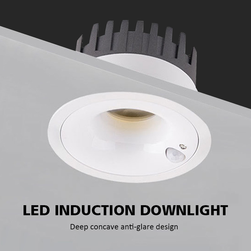 Smart Down Light With Motion Sensor Recessed Spotlight Round LED Downlight Led Ceiling Light For Indoor Commercial Spotlights