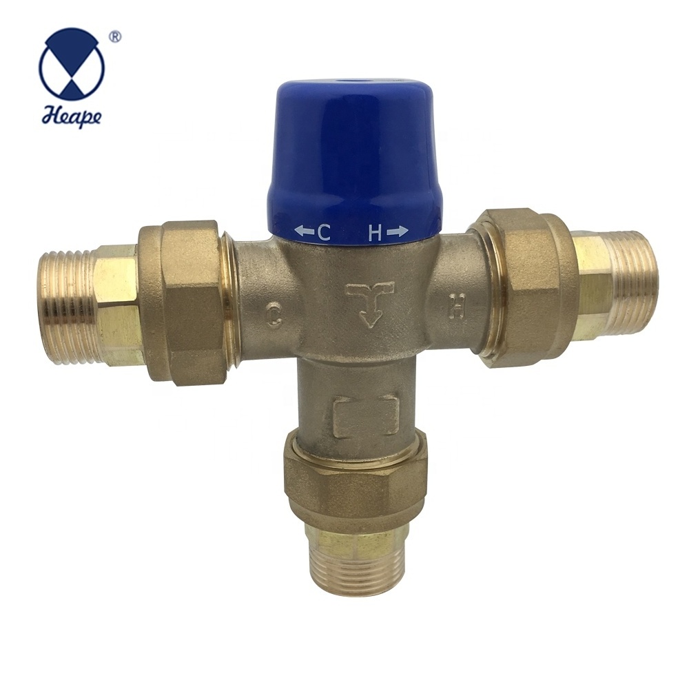 HEAPE 3/4'' Lead Free PEX Connection Thermostatic Mixing Valve