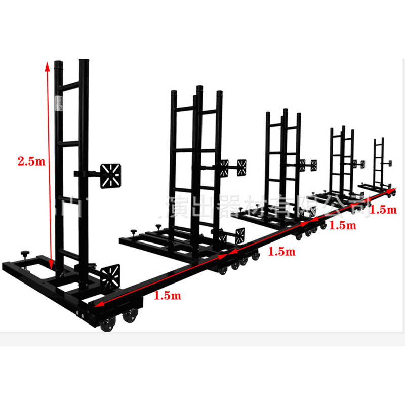 LED screen back frame aluminum alloy simple display frame black light frame heavy base for 3 * 2m LED screen