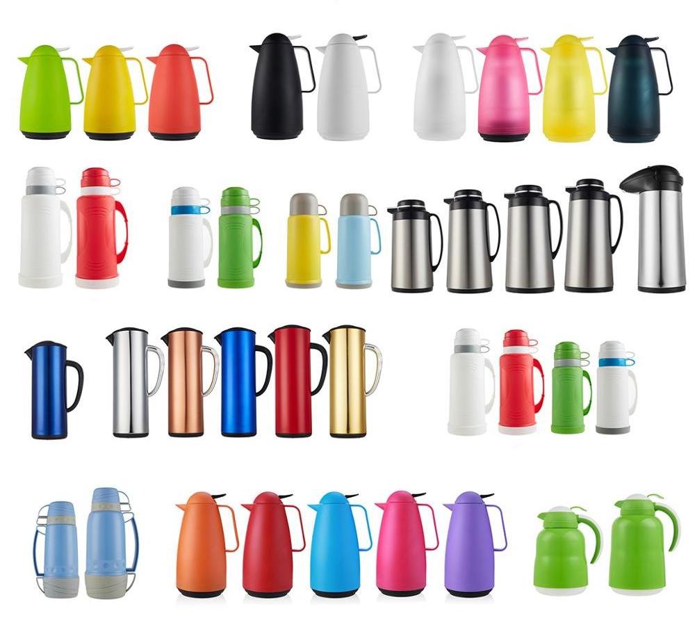 1.0L colorful plastic glass refill vacuum flask for water glass inner thermos cute water bottle