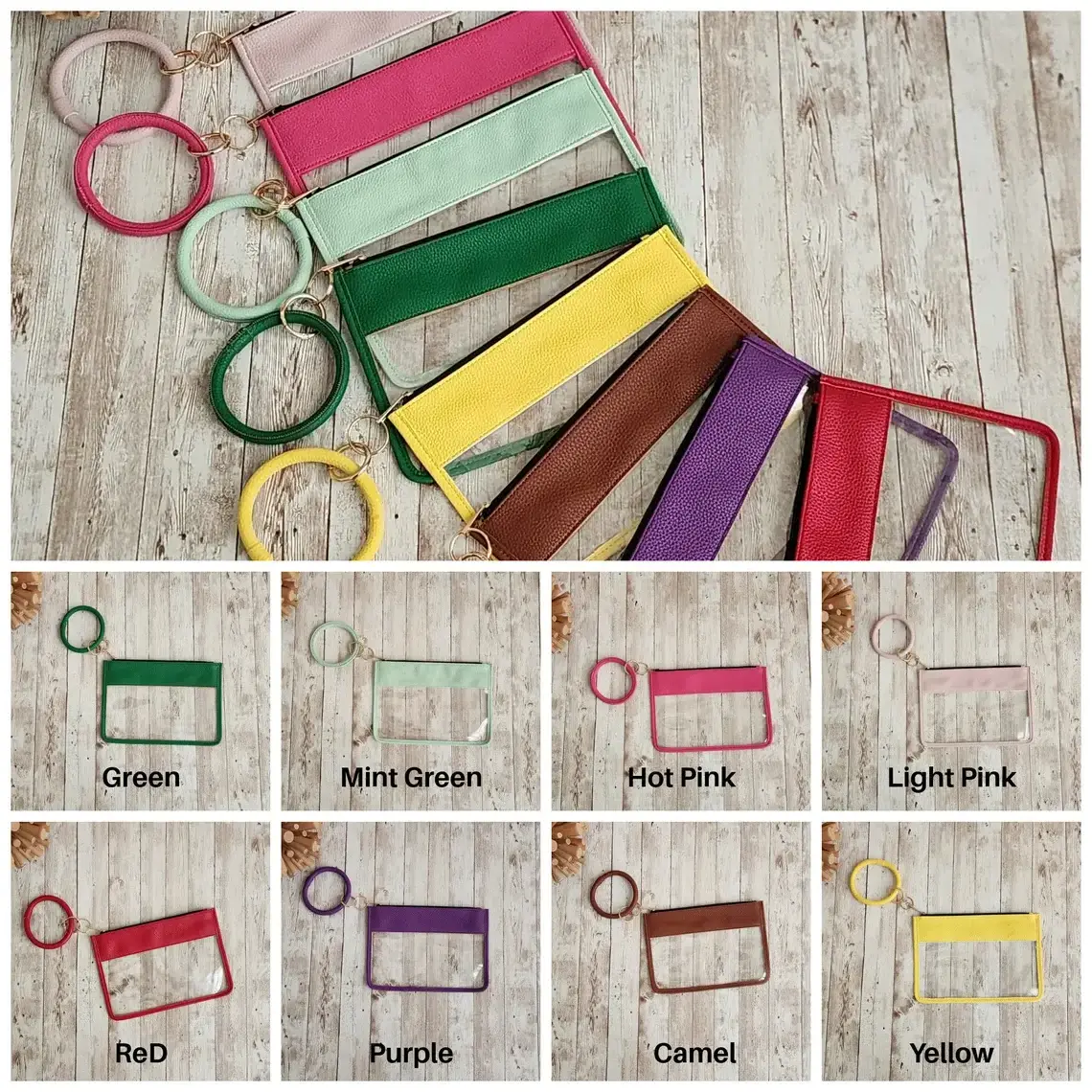 Clear Stadium Wristlet Bag Personalized Meets professional and college stadium regulations Convertible Monogram Clutch