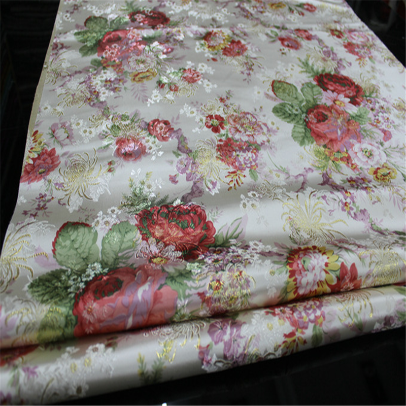 Hot Sale Perfect Quality Competitive Price Wonderful Flower Jacquard Brocade Fabric for Dress