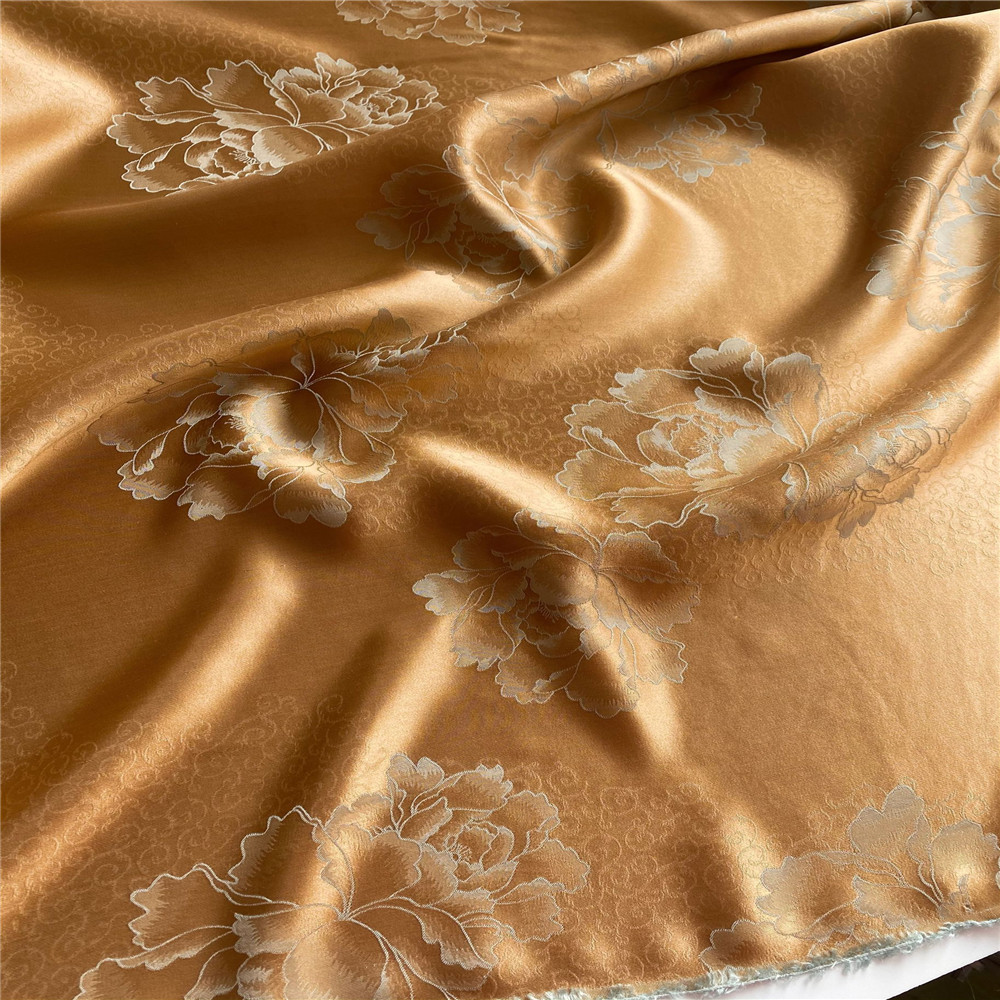 Traditional Vintage 23m/m 114cm Beautiful Wonderful Silk Jacquard Fabric for Cheongsam Scarves Lady Dress Cloth