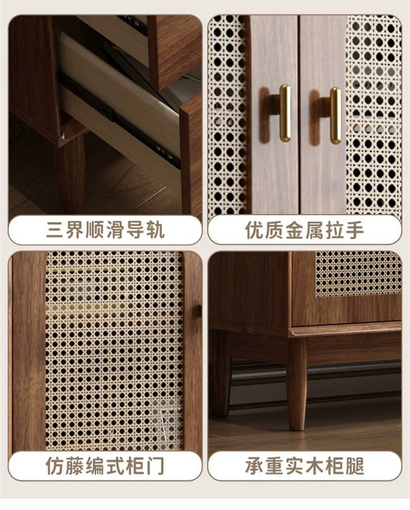 Living Room wooden widened locker with drawers high-end sideboard independent large capacity partition cabinet shoe rack