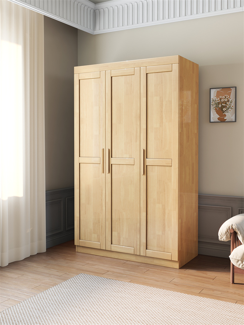 Cheap wardrobe bedroom furniture wood clothes closet three door wooden wardrobe for sale