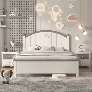 New Unique Children Teenager Bedroom Kids' Furniture Set Wooden Pink Princess Girls Beds