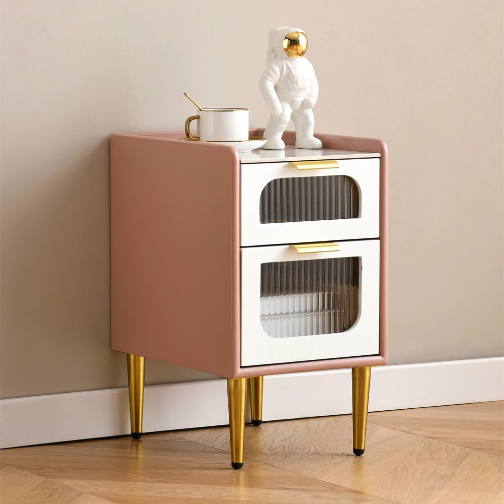 Small Bedside Table Simple Modern Light Luxury Bedroom Storage Cabinet Ultra-narrow Seam Storage Cabinet