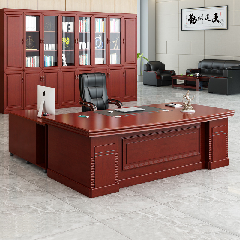 High end luxury escritorio de oficina office furniture L shape design strong mobilier de bureau home executive boss office desk