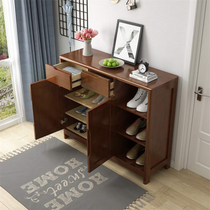 nordic  wooden entry furniture modern style cheap shoe organizer furniture shoe cabinet with storage hot rotating shoe cabinet