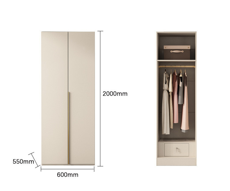 Light luxury minimalist wardrobe home bedroom closet rental modern minimalist four-five-six-door storage closet