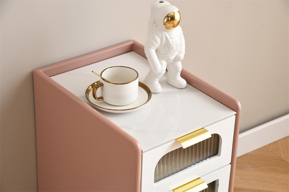 Small Bedside Table Simple Modern Light Luxury Bedroom Storage Cabinet Ultra-narrow Seam Storage Cabinet