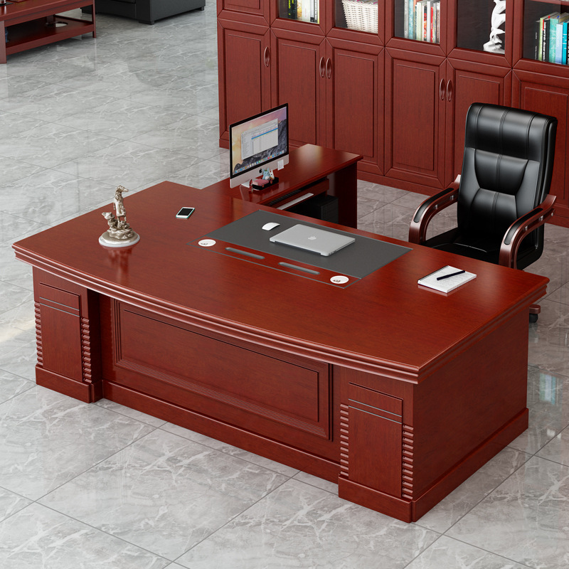 High end luxury escritorio de oficina office furniture L shape design strong mobilier de bureau home executive boss office desk