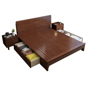 modern luxury king queen size bedroom furniture double hotel medical leather storage adjustable wood massage smart beds set