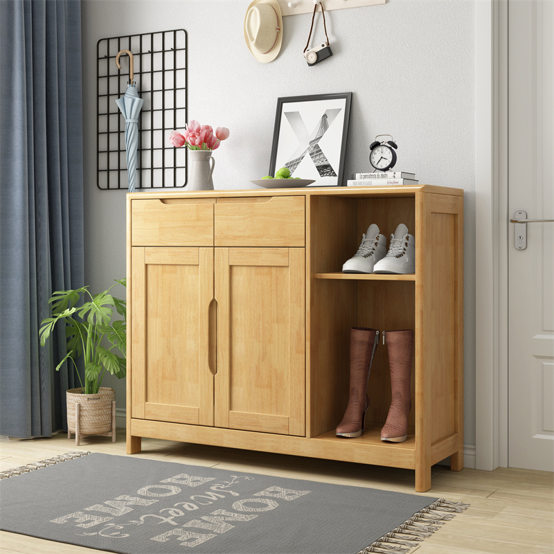 nordic  wooden entry furniture modern style cheap shoe organizer furniture shoe cabinet with storage hot rotating shoe cabinet