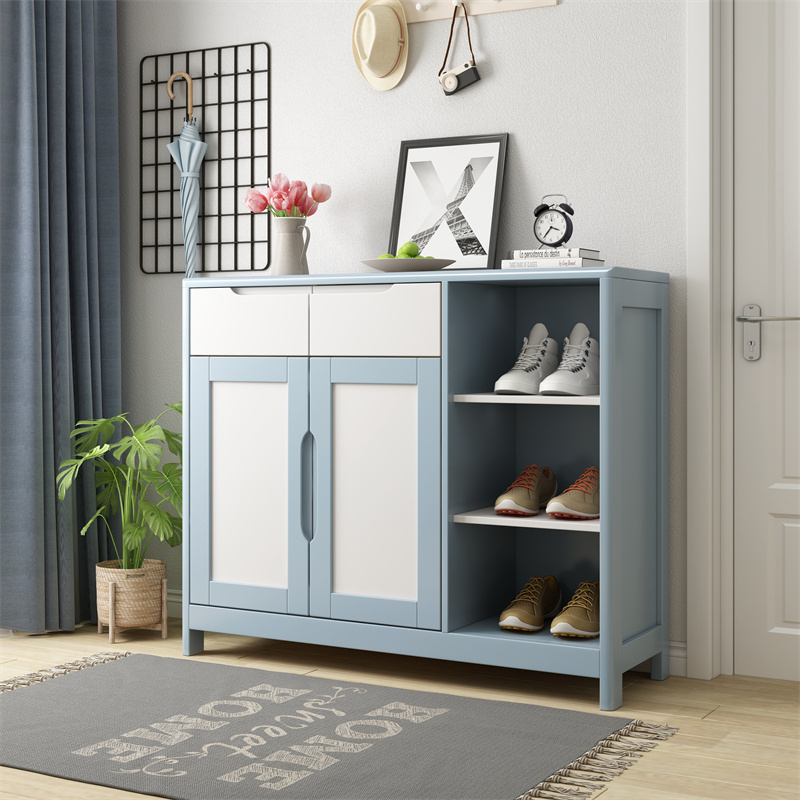 nordic  wooden entry furniture modern style cheap shoe organizer furniture shoe cabinet with storage hot rotating shoe cabinet