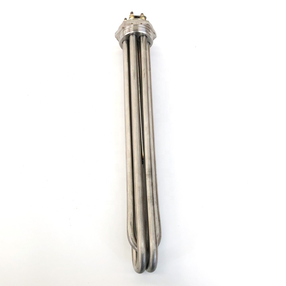 Industrial Fuel 230V Oil Tank Tubular Heating Element Length Electric Flange Immersion Heater