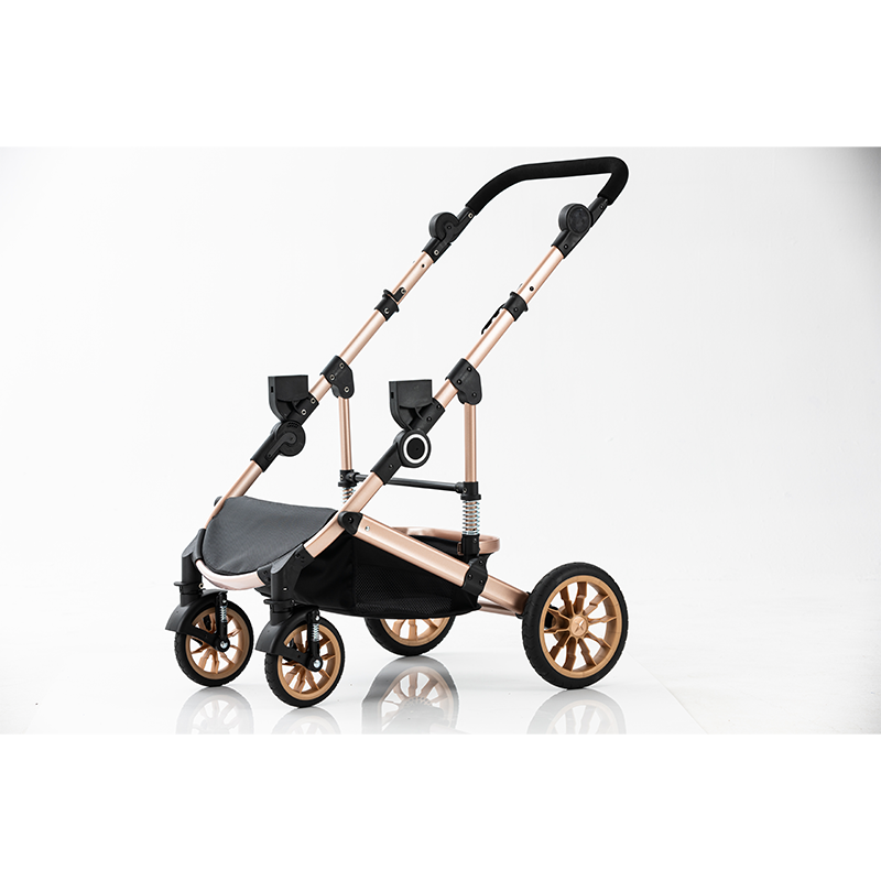 Fashionable Baby Stroller 2 in 1 with Car Seat Compact Luxury Pram for Newborn Babies Foldable Pushchair for Travel