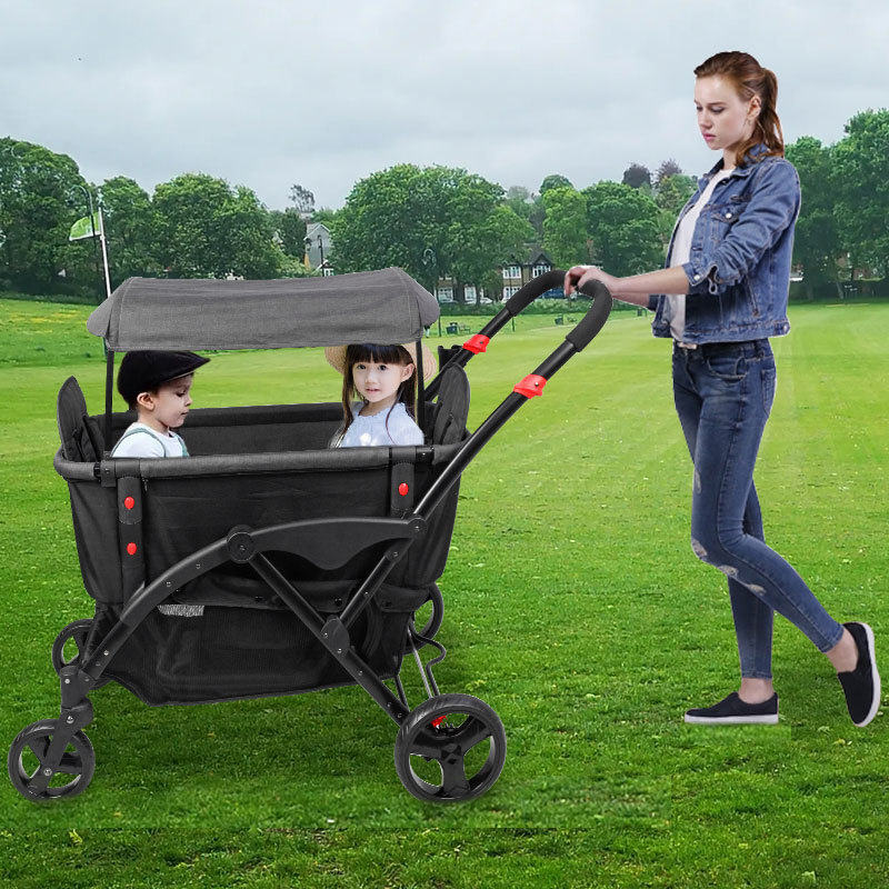 OEM ODM Baby Wagon Stroller, Custom Baby Trend 2-in-1 Stroller Wagon, Free Design Baby Wagon Stroller With Canopy/