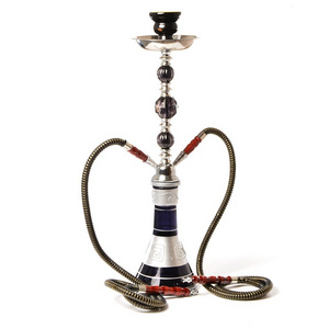 custom Shisha Hookah Middle Size Double Pipe Metal Plastic Glass hubbly bubbly hookah