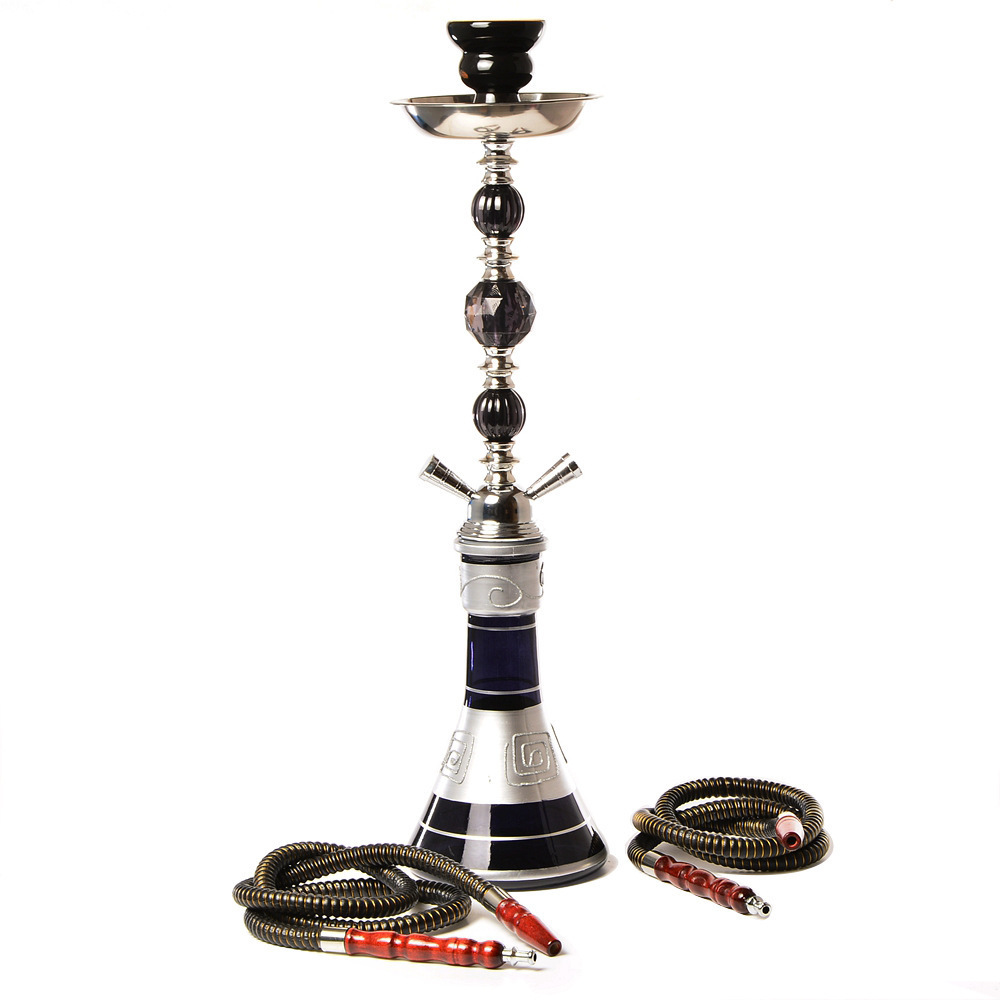 custom Shisha Hookah Middle Size Double Pipe Metal Plastic Glass hubbly bubbly hookah