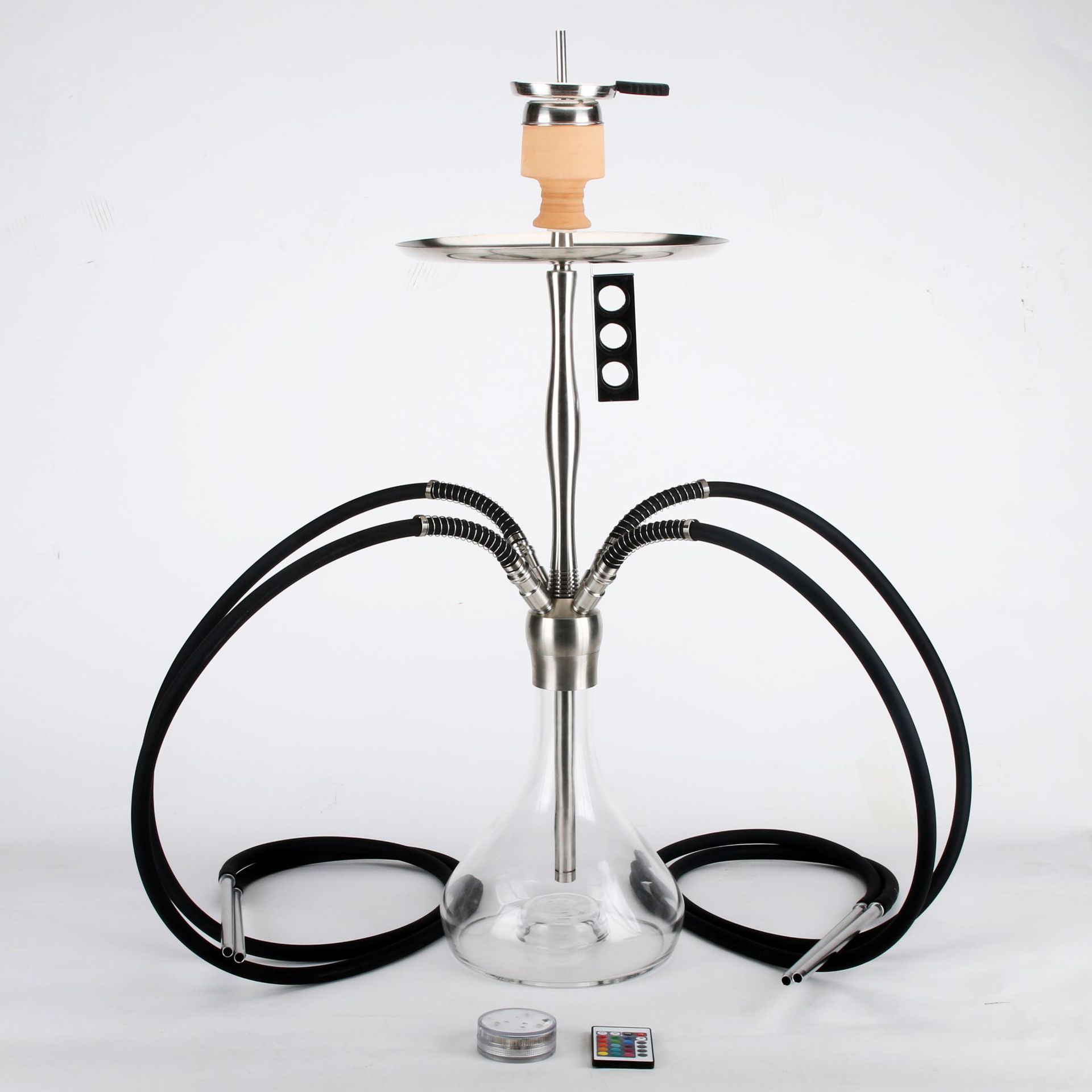 4 hoses shisha bar edelstahl hookah pipe stainless steel hookah